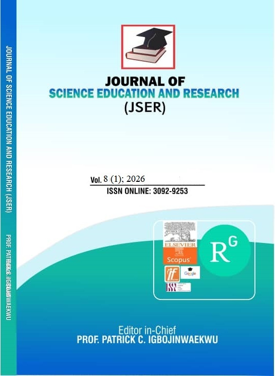 					View Vol. 8 No. 1 (2026):  JOURNAL OF SCIENCE EDUCATION AND RESEARCH
				